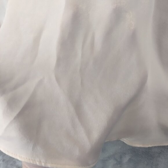 LC Lauren Conrad Women Scallop Trim Cami Tank Top‎ XS Cream Sheer Romantic Boho - Picture 5 of 10